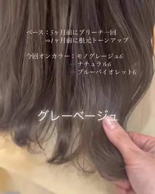 セミロング カラー 堀口 彩佳のヘアスタイル