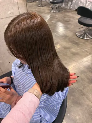 ミディアム カラー ハイトーン 横浜💞ミオのヘアスタイル