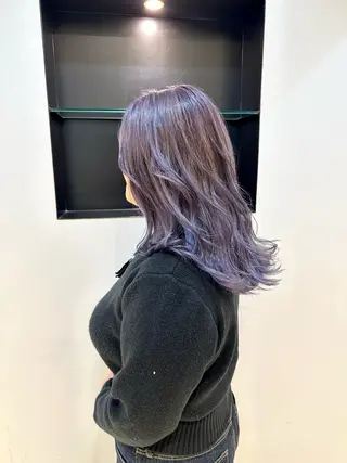 セミロング カラー 【縮毛矯正/髪質改善 /ケアカラー】十場のヘアスタイル
