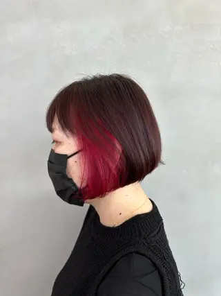 ショート カラー 色落ちまでキレイに! !女性サロンのヘアスタイル