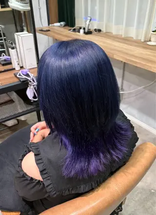 ミディアム カラー 佐伯 美麗のヘアスタイル
