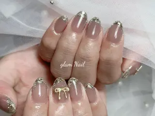 ネイル エツメ💅 長さ出し🎀デザインのネイルデザイン