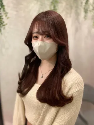 ロング カラー 永井 亮のヘアスタイル