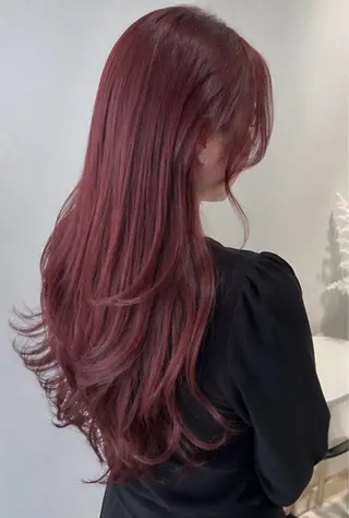 ロング カラー ハイトーンカラー が絶対可愛い✨泰聖✨のヘアスタイル