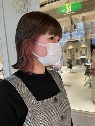 ミディアム カラー yajima Moemiのヘアスタイル