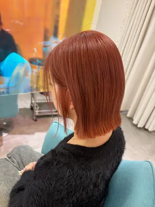 ミディアム カラー 安井まゆ _Box mico.のヘアスタイル