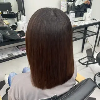 セミロング カラー パーマ ヘアアレンジ メンズ キッズ ネイル マツエク・マツパ アイブロウ mona/ ストレートスタイル✨のヘアスタイル