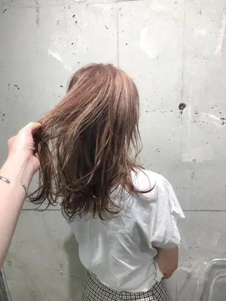セミロング カラー パーマ ヘアアレンジ メンズ キッズ ネイル マツエク・マツパ 当日予約⭕️ Rene’のヘアスタイル