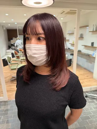ミディアム カラー ◎モチマル チアキ◎のヘアスタイル