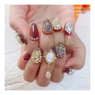 ミディアム ネイル 🐾enen style 🐾のネイルデザイン
