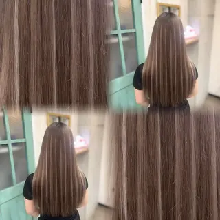 ロング 李里亜/ハイトーン /シールエクステ🩵のヘアスタイル