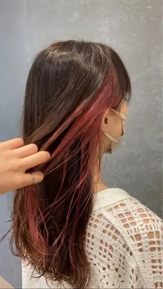 セミロング カラー み うのヘアスタイル