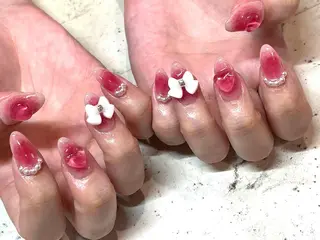 ネイル 韓国/ワンホン/長さ 出しつけ放題🎀のネイルデザイン