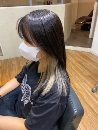 セミロング カラー 土井 祐之介のヘアスタイル