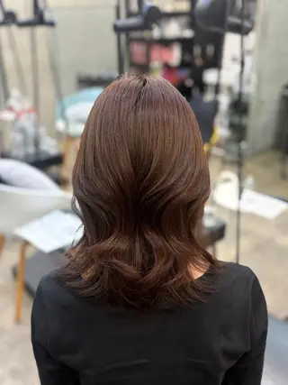 ミディアム 透明感カラー/赤み消 しカラー/もものヘアスタイル