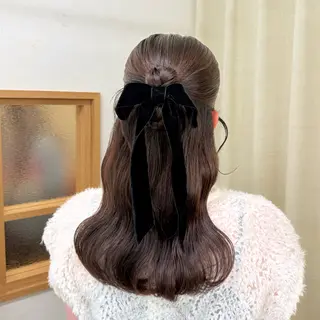 ロング ヘアアレンジ 褒められヘアメイク /ボブ女子🐶みおのヘアスタイル