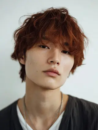 ミディアム カラー パーマ メンズ Men's特化 ✂️ 垢抜けヘア/宮澤蓮のヘアスタイル