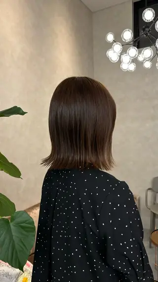 カラー ボブ/レイヤー/暖色 カラー/モモカ🎀のヘアスタイル