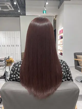 セミロング カラー 縮毛矯正 / 透明感カラー首藤大翔のヘアスタイル