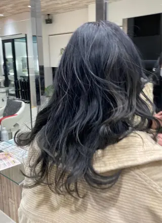 セミロング カラー パーマ ヘアアレンジ Kobayashi ハイライト/ショートのヘアスタイル