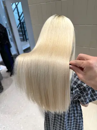 ロング パーマ ヘアアレンジ 縮毛矯正/髪質改善/ ブリーチ毛/木元渓太のヘアスタイル