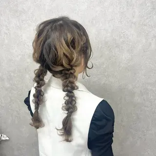 セミロング ヘアアレンジ 心斎橋/ヘアセット MASAKIのヘアスタイル