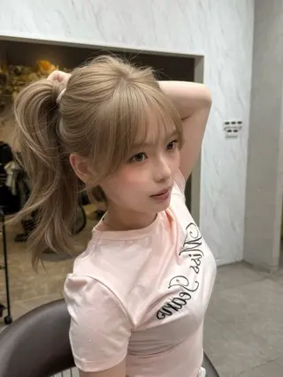 ミディアム カラー レイヤーダブルカラー KYONのヘアスタイル