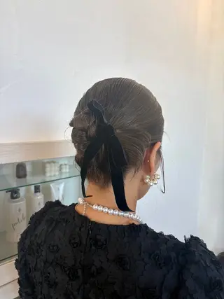 ミディアム ヘアアレンジ 吉岡 茉穂のヘアスタイル