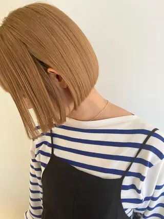 カラー ブリーチカラー🎀 韓国風/寺門美優のヘアスタイル