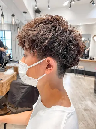 ショート パーマ メンズ メンズ特化 TAKE高崎のヘアスタイル
