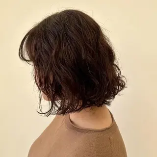 ミディアム カラー ヘアアレンジ パーマ 肥後 有紗のヘアスタイル