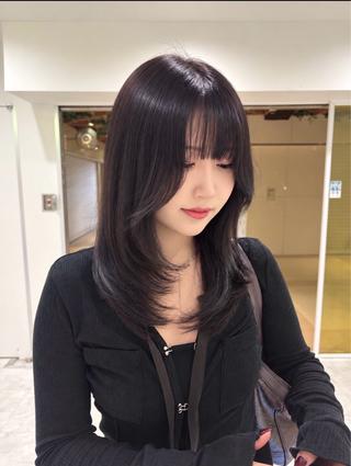 セミロング ブリーチなし暖色 💗AKARI💗のヘアスタイル