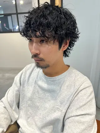 パーマ メンズ メンズパーマ特化/ シャドウ/波巻/陸翔のヘアスタイル