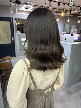 ミディアム カラー きよはらちさき🍑 柔らかカラー🌱🫧のヘアスタイル