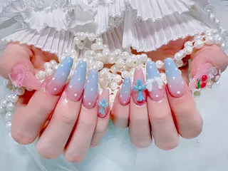 ネイル 🐳彩羽チップ 長さだし専門🐳のネイルデザイン