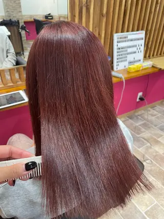 セミロング カラー YUI/ ブリーチカラー🌷のヘアスタイル