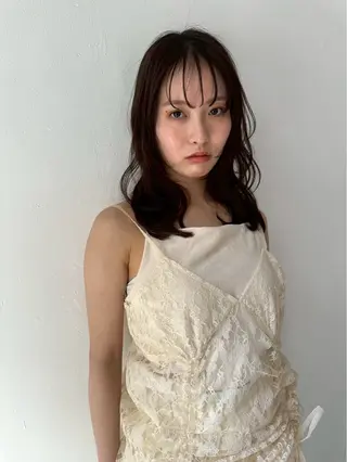 セミロング 橘　愛佳/暖色系 レイヤーカットのヘアスタイル