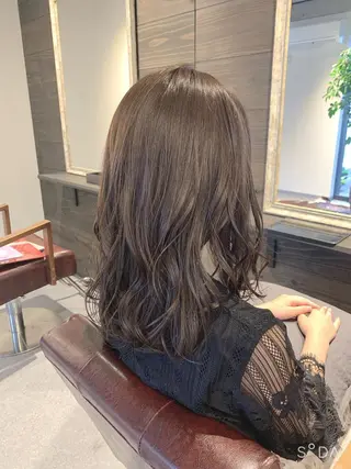 セミロング カラー 隠れ家美容室 RAW TOKYO 【公式】のヘアスタイル