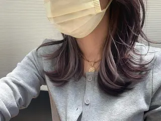 ミディアム カラー 似合わせカラー/艶 髪質改善/ヨシザキのヘアスタイル