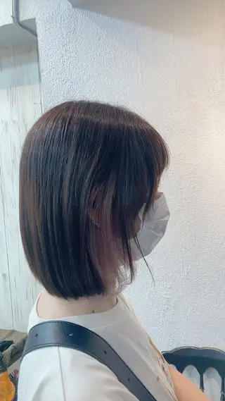 ミディアム カラー 暖色カラー💞 菊地しおんのヘアスタイル