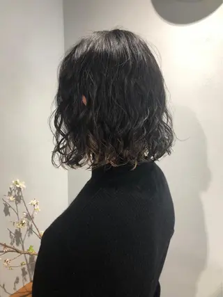 パーマ ボブパーマコテ巻き風 パーマNo1深江秀平のヘアスタイル