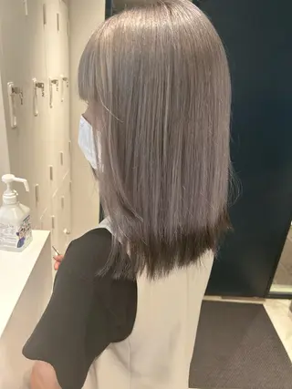 セミロング 艶髪/韓国風🤍🖤 小林実央のヘアスタイル