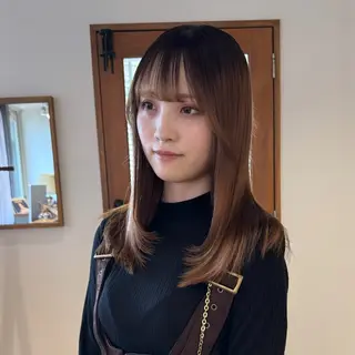 セミロング 優梨💞 /透明感カラーのヘアスタイル