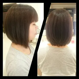 ミディアム キンジョウ エナミのヘアスタイル