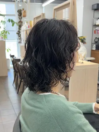 ミディアム パーマ メンズパーマ/ メンズカット/タクヤのヘアスタイル
