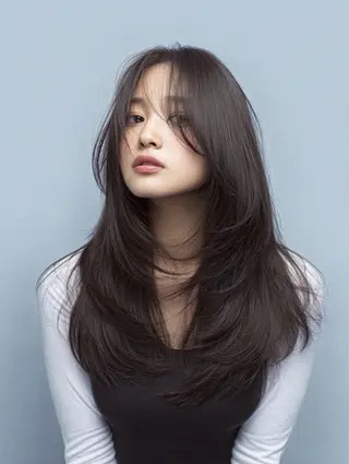 ロング 絶対綺麗な暖色カラー 🎯あります✨増渕✨のヘアスタイル