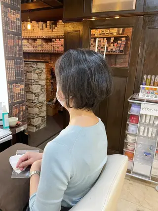 ショート カラー 👑銀座ショート/ 絶壁補正/金子涼👑のヘアスタイル