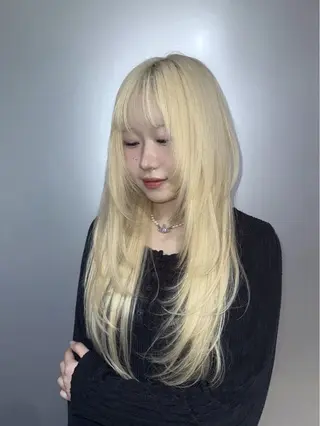 ロング カラー 艶髪×透明感カラー 海夏のヘアスタイル