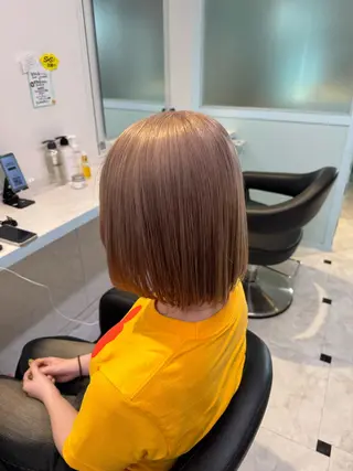 ミディアム 🤎モテ髪&透明感 ミルクティー🥣🤎のヘアスタイル