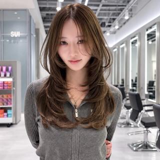 ロング カラー レイヤーカット メンズカット坂本翔のヘアスタイル